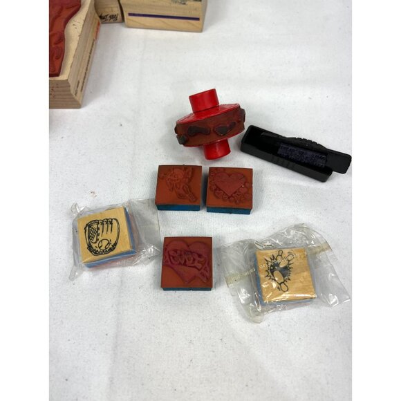 Rubber Stampede Stamps Set Lot Wood Posh Impressions Suzys Zoo Party Vintage 1 - Picture 7 of 10